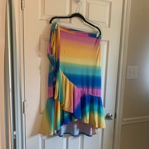 LuLaRoe Bella wrap skirt-rainbow multi color